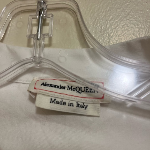 Alexander Mcqueen White Ruffle Sleeve Dress - Picture 2 of 10